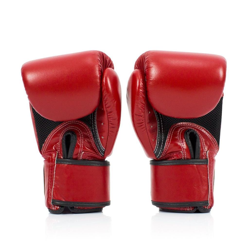 Fairtex Genuine Leather Boxing Gloves BGV1 Breathable Red 16oz