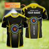 Lustige Herren-T-Shirts Mode Personalisierter Name Kurzarm-Tees Lässige O-Ausschnitt Lockere Oberteile Bogenschützenverein Teamkleidung