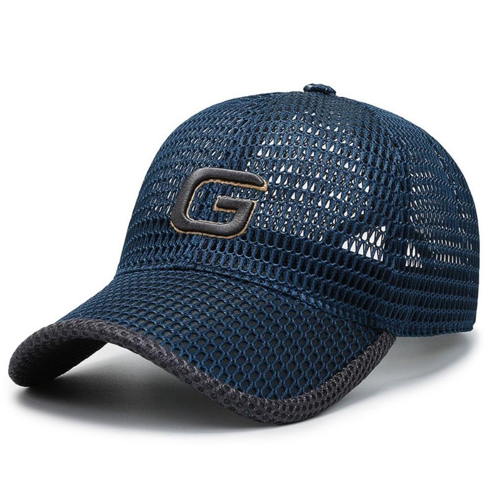 New Breathable Baseball Cap Adjustable G Embroidery Peaked Cap Mesh Trucker Cap Summer