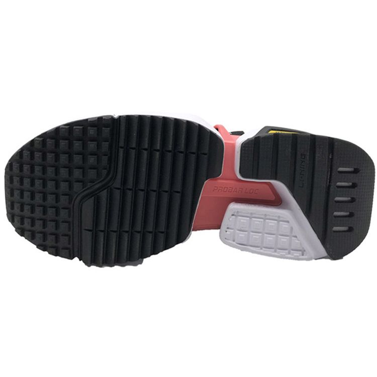 Li Ning Pangu 2019 New York Fashion Week Stoßdämpfung Rutschfest Abriebfest Low-Top Sportliche Freizeitschuhe Damen Sneaker Schwarz Rot AGLP088-10