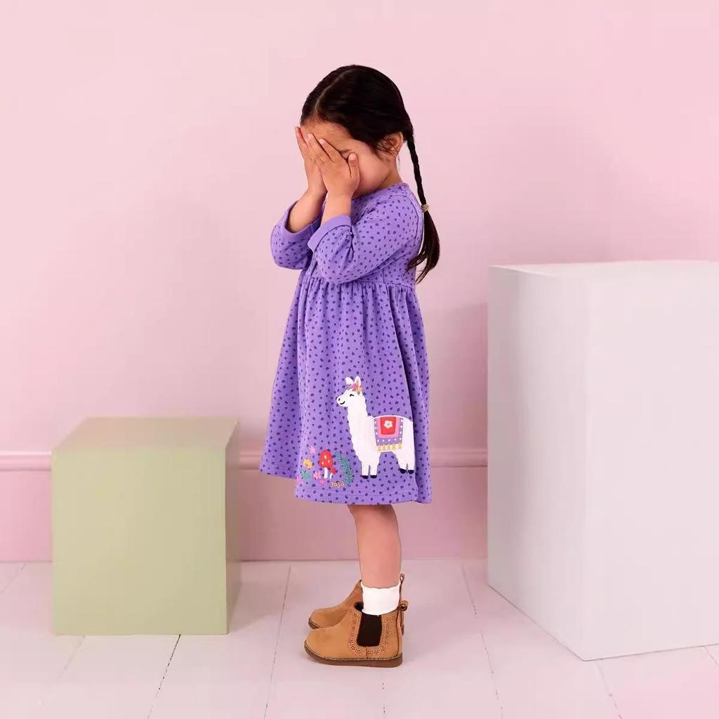 Girls' Long-Sleeve Autumn Princess Dress with Embroidery - European & American Style Children's Clothing.