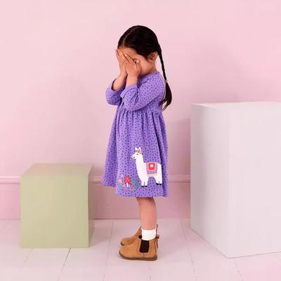 Girls' Long-Sleeve Autumn Princess Dress with Embroidery - European & American Style Children's Clothing.