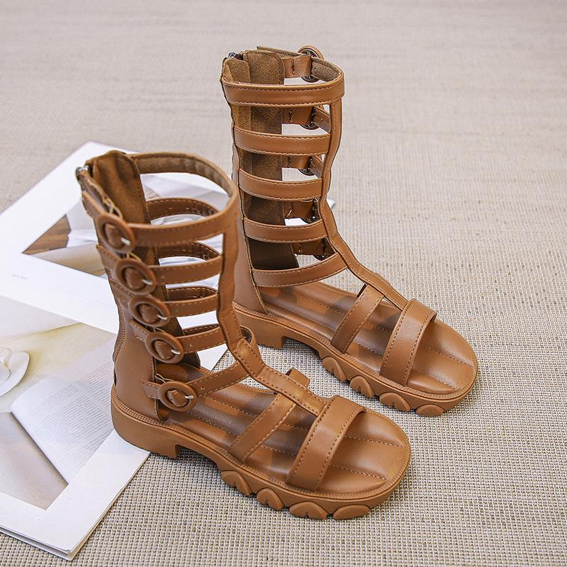 

Туфли для девочек, туфли принцессы, летние новые римские туфли, детская мягкая подошва, ученические туфли, универсальные сандалии 35