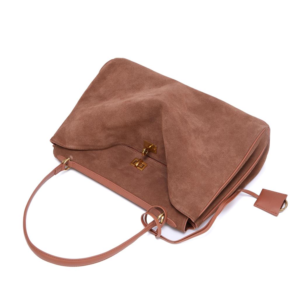 2025 New Matte Leather Tote Bag Large Capacity Commuter Leisure Underarm Bag Fashion Versatile Handbag