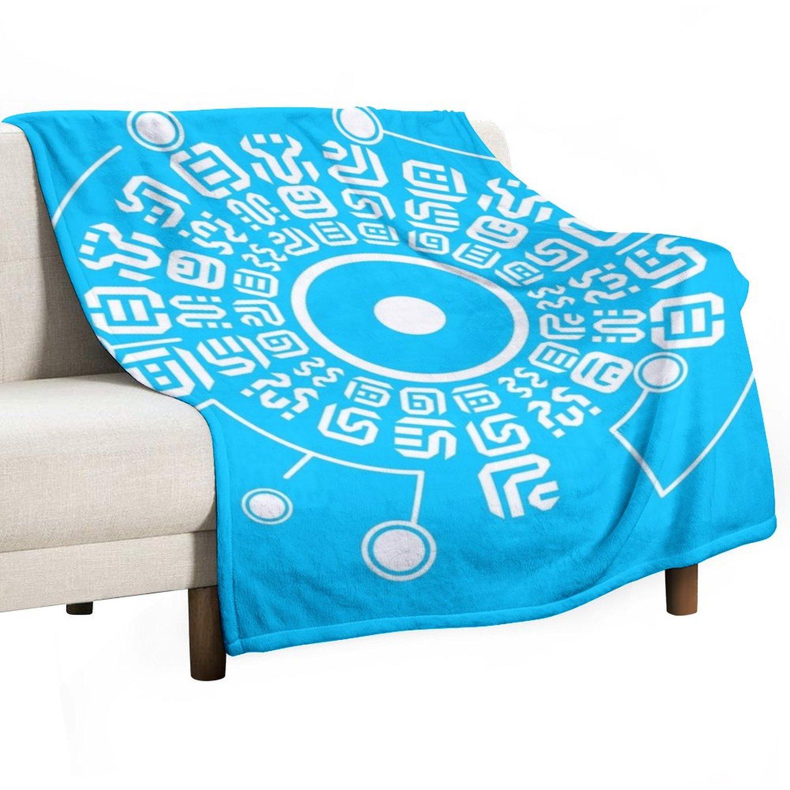 Sheikah Rune Throw Blanket Sofas Bed Stuffeds Thermal Blankets 30x40in