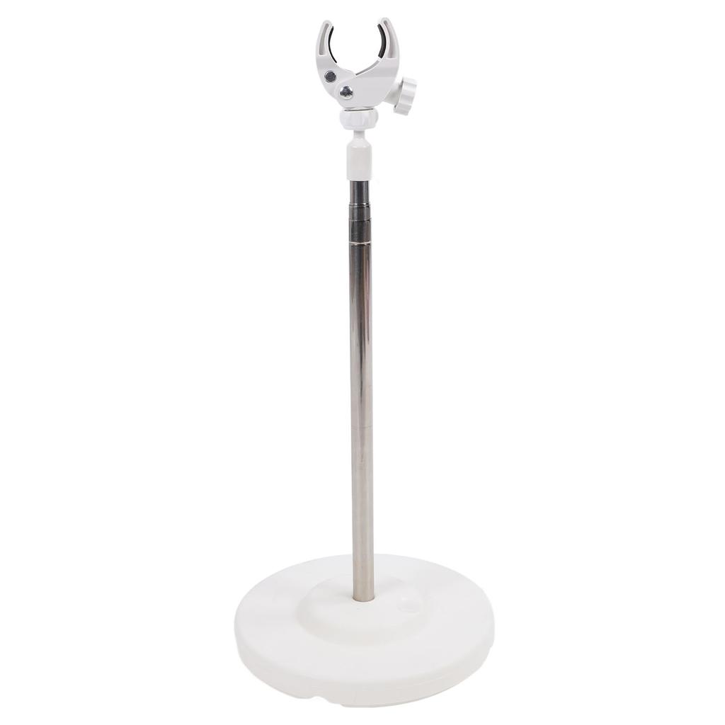 Haartrockenständer Edelstahl Teleskopstange Verstellbarer Drehwinkel Boden-Föhnhalter für Badezimmer