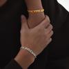 Vnox Simple Stainless Steel Chain Bracelet For Women Men,Link Adjustable Gold Silver Color Couple Bracelets,Fashion Hand Jewelry