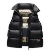 Inverno Caldo Ragazze Ragazzi Foderato in Cotone Dolcevita Coulisse Zip Gilet Piumino Bambino Gilet Termico Abbigliamento Scolastico Bambini Top 5-14 Anni