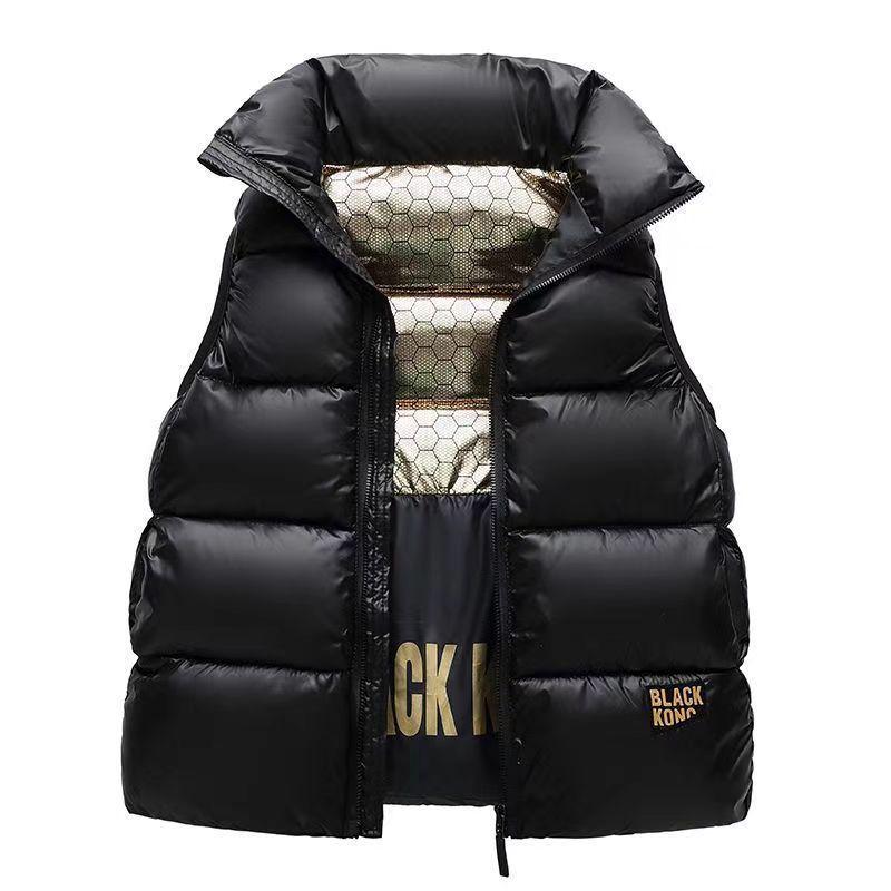 Inverno Caldo Ragazze Ragazzi Foderato in Cotone Dolcevita Coulisse Zip Gilet Piumino Bambino Gilet Termico Abbigliamento Scolastico Bambini Top 5-14 Anni