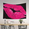 1 Hot Pink Lip Print Tapestry Single Sided 2D Print Bold Stylish Tapestry Bedroom Dorm Living Room Playful Vibe Accessory Gift