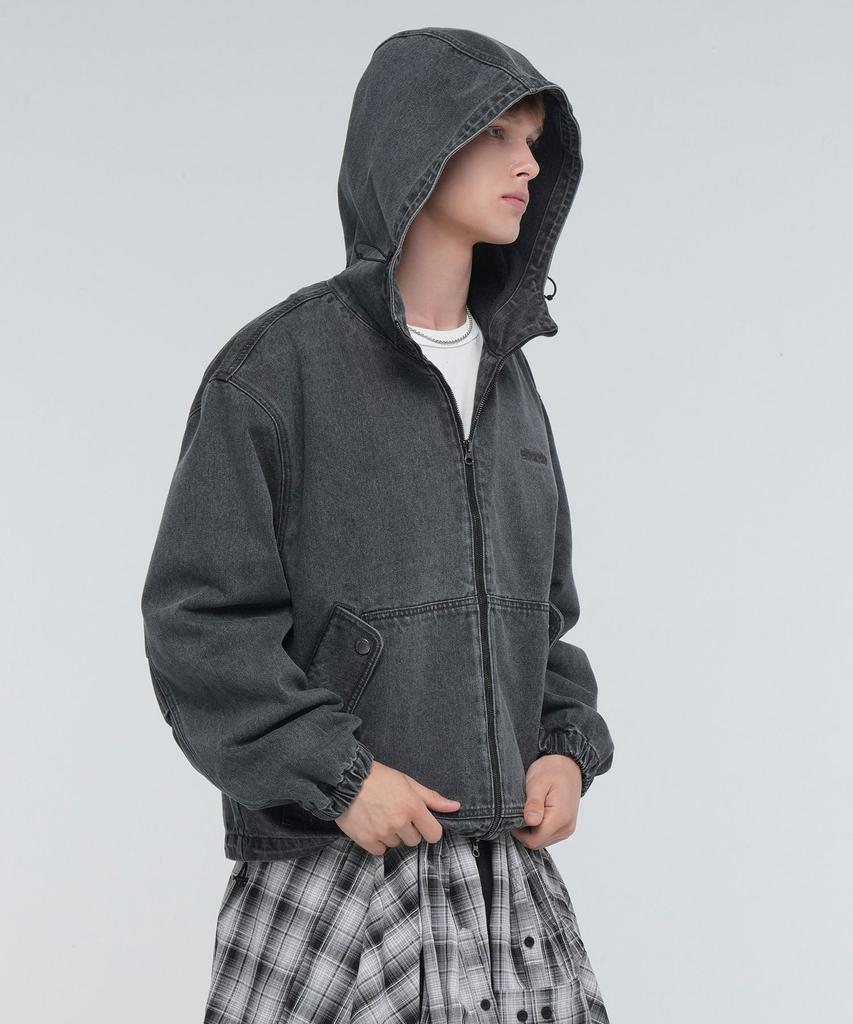 Outdoor Products Stitch Denim Hood Jumper (Deep Gray)