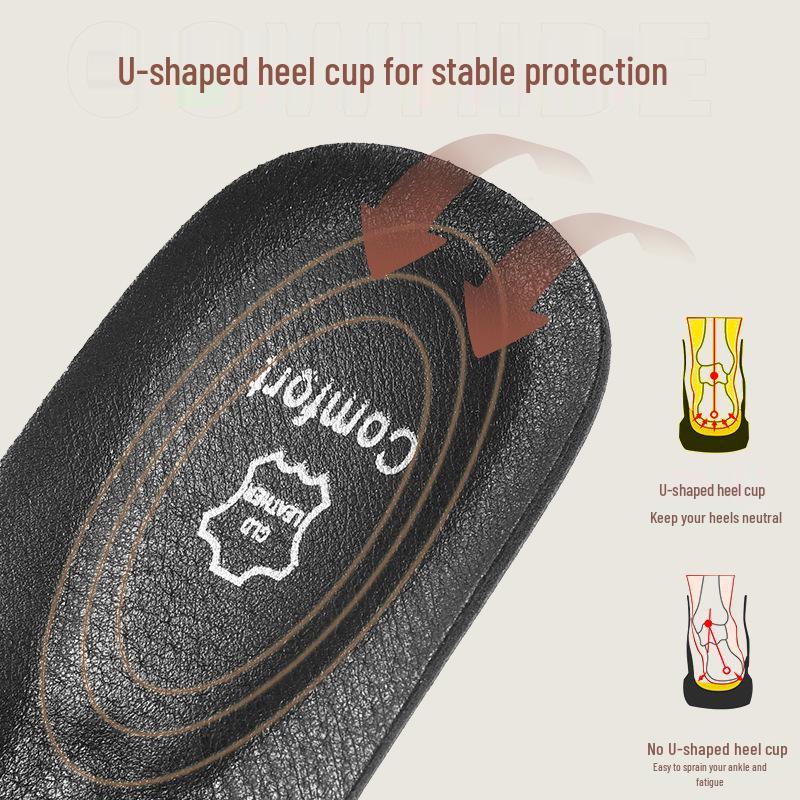 In-Stock Genuine Leather Sports Insoles: Cowhide, Sweat-Absorbent, Breathable, Unisex, Shock-Absorbing, Odor-Resistant for Basketball Shoes