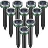 Regensicher Solar Ultraschall Vibration Mausvertreiber Schlangenvertreiber Pflanzenkrankheiten und Insektenschädlinge Rasen Garten LED-Licht