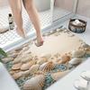 Ocean Coastal Bath Mat Non Slip Floor Entrance Carpets Super Absorbent Rug Home Indoor Living Room Bathroom Decorative Doormats