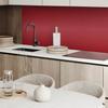 Decorative Vinyl Wall Tiles with Burgundy Print 9X30X30 Cm