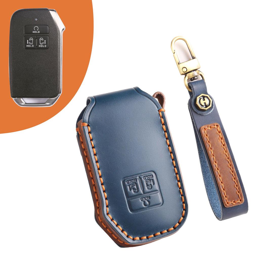 Pokrowiec na kluczyk z prawdziwej skóry dla Kia Carnival 2021 - Trwała ochrona z biznesowym stylem