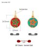 Ancient Gold Cloisonné Ethnic Charm Spacer Beads Pendant for DIY Bracelet Mala Accessories