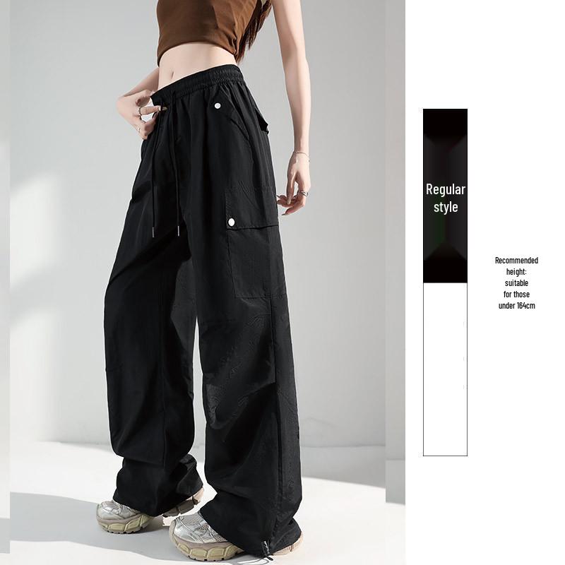 

Women s Retro Rivet High Waist Slimming Cargo Pants - Summer, Gray, Straight Leg, Wide or Narrow Leg Options S (80-95 lbs)