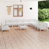 Day and Night - Day and Night Garden Furniture Set 12 Pieces Solid White Pine Wood