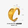 Stainless Steel Zircon Ring with Star Pattern Popular Hip-Hop Simple Metal Ring Luxurious Jewelry Party Gift From Europe America