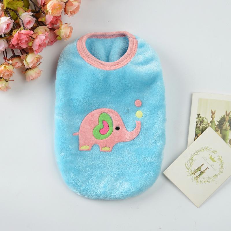 Fleece Pet Vest Small Puppy Cats Clothing Warm Lightweight Wear Cartoon Dog Clothes Chest Size Adjustable Comfort Fit