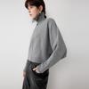 ELLE French Style Solid Color Casual Loose Versatile Comfortable Long Sleeve Polo Neck Sweater Women Sweater EM52773