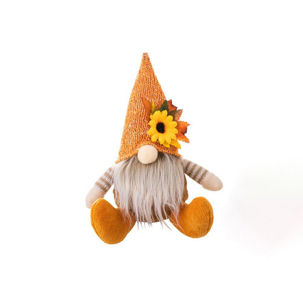

Декоративные куклы-гномы, мягкие куклы-гномы с подсолнухами, украшения для Дня благодарения, осенний декор Boy