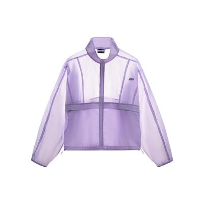 Casaco Cardigan Cor Sólida Jaquetas Femininas Lilás AJDT168-3