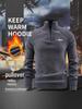 Herren Fleece Reißverschluss Hoodie: Frühlings-/Herbst-Lagenjacke mit Plüschfutter