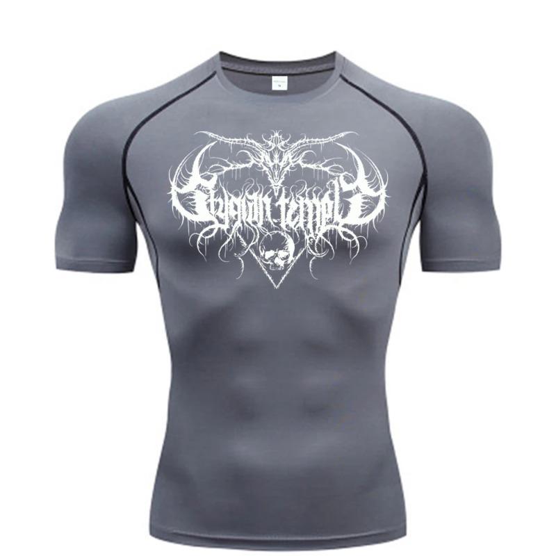 Men's Running Compression T-shirt Comfortable Short Sleeve Gym Fitness Jogging Fashion Sportswear Breathable Quick-Drying High Elasticity Top