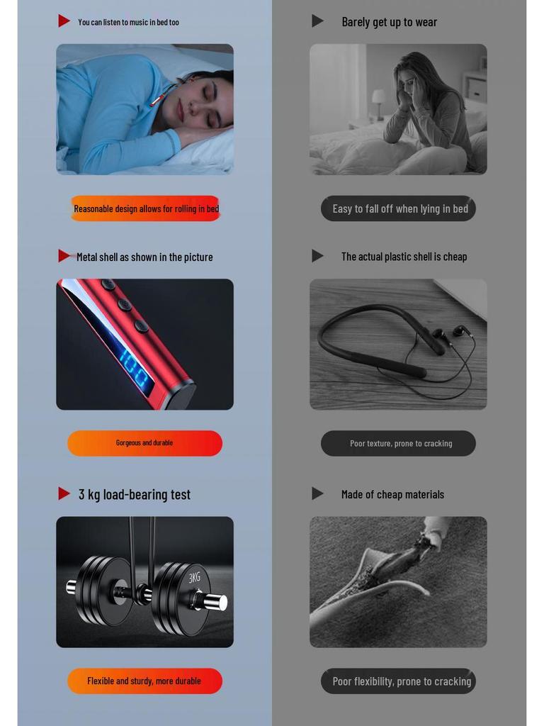 5.3 Wireless Bluetooth Neckband Earphones - High-Quality Sound, Low Latency, Digital Display, Perfect for Gaming