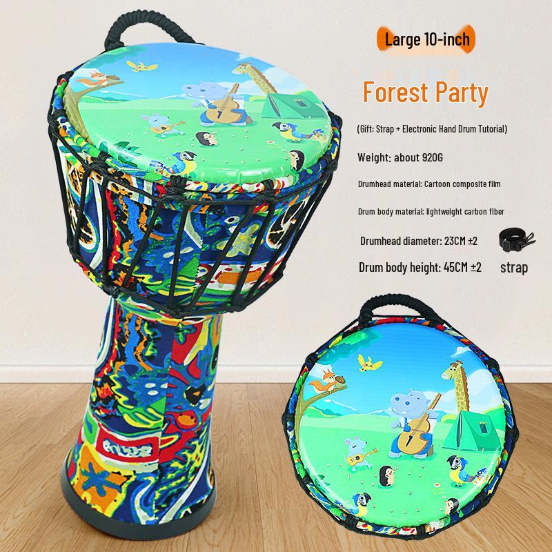 Sheepskin African Hand Drum for All Ages - Beginner To Professional