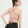 With Chest Pad Export New Print Sports Fitness Vest Beauty Back Cross Wrapped Chest Yoga Quick-Drying Sling Intimates Bra