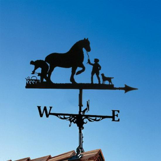 Wetterfahnen-Ornament aus Edelstahl für den Außenhof