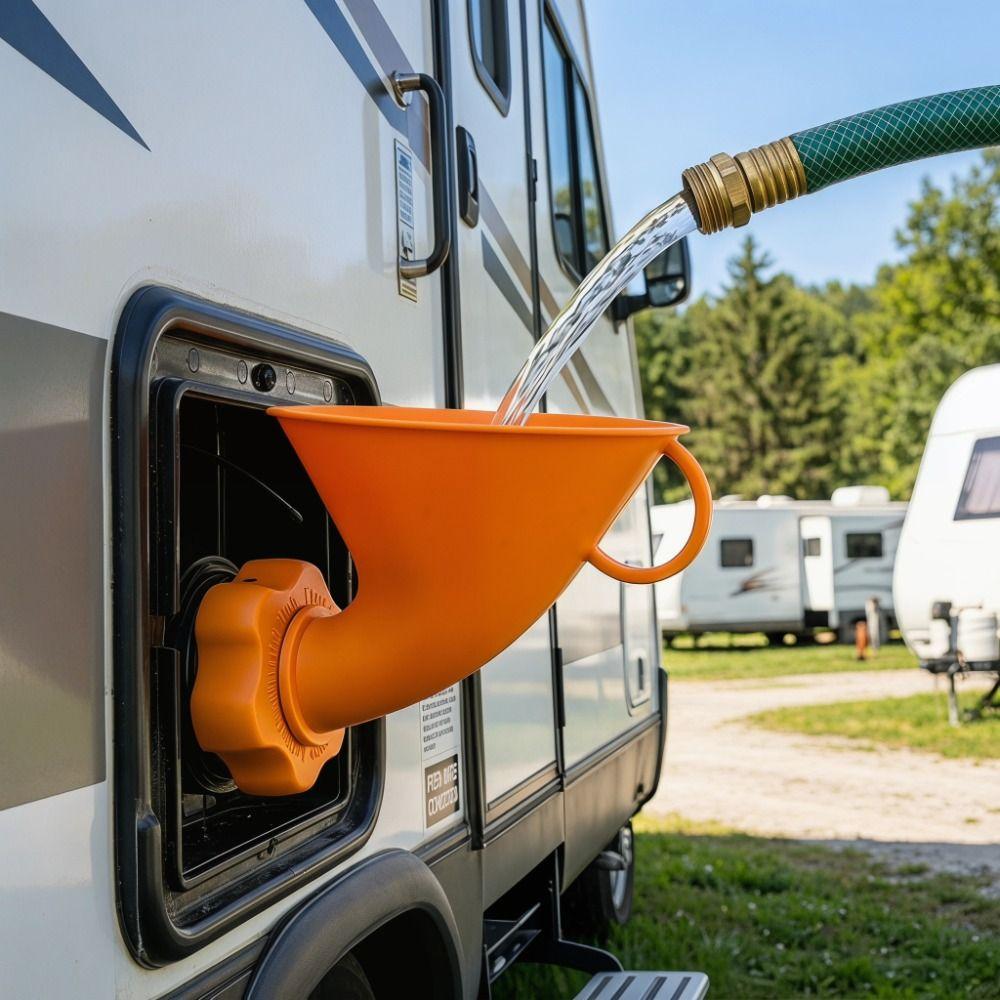 Fresh Water Tank RV Fresh Water Tank Funnel Universal Adapter Portable Water Funnel Motorhome