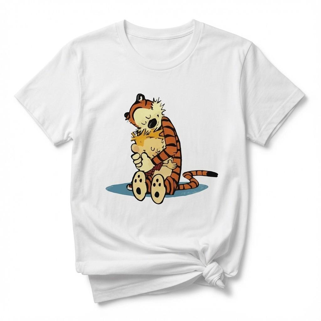Calvin and Hobbes Hugging T-Shirt, The Jetsons Cartoon T-Shirt Unisex S-2XL Unisex T-Shirt M