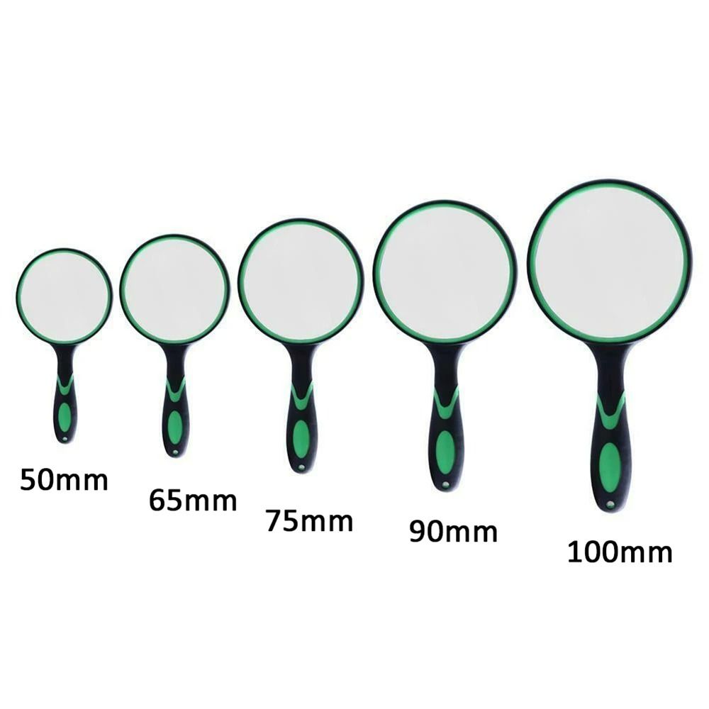 1Pcs Antique Mahogany Handle 10X Magnifying Glass 50/65/75/90/100mm Eye Loupe  For Reading Book