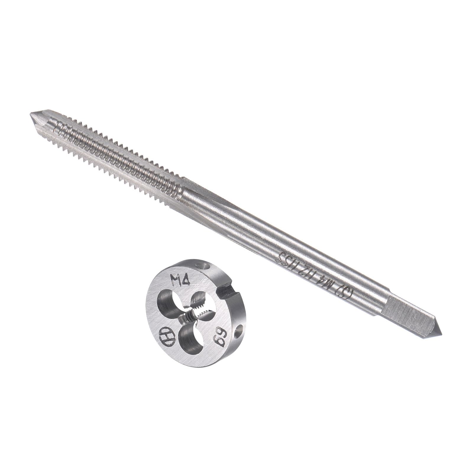 

CoCud Tap and Die Set M4 x 0.7 Thread Metric High Speed Steel Machine срібний