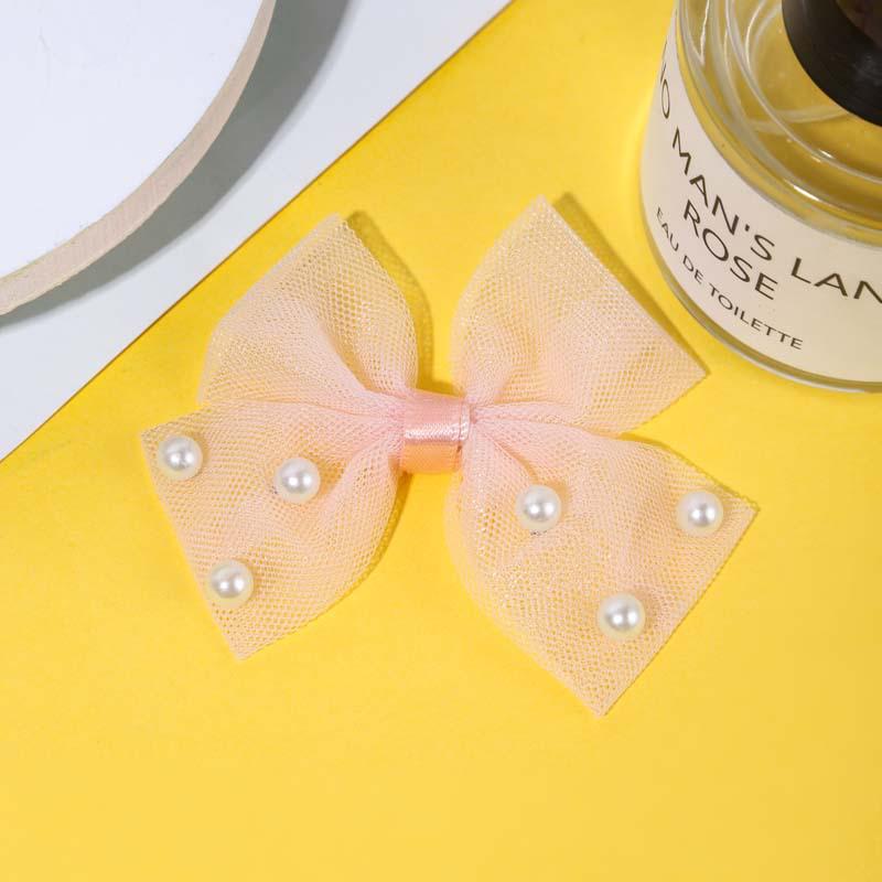 Korean-Style Exquisite Bow Accessories: Children's Hair, Shoes, Bags, Clothing, Pearl & Mesh Handmade Items