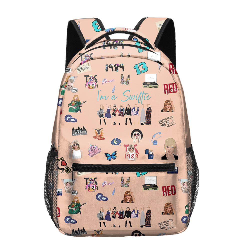 Taylor Swift Grund- und Sekundarschulrucksack, Kinderrucksack, Vollständig bedruckter Rucksack