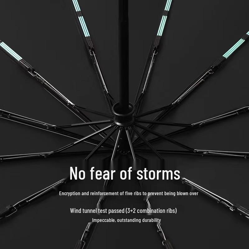 60-Bone Fully Automatic Sun & Rain Umbrella: Dual-Use, Sun Protection, Anti-UV, Large Men's Folding Umbrella