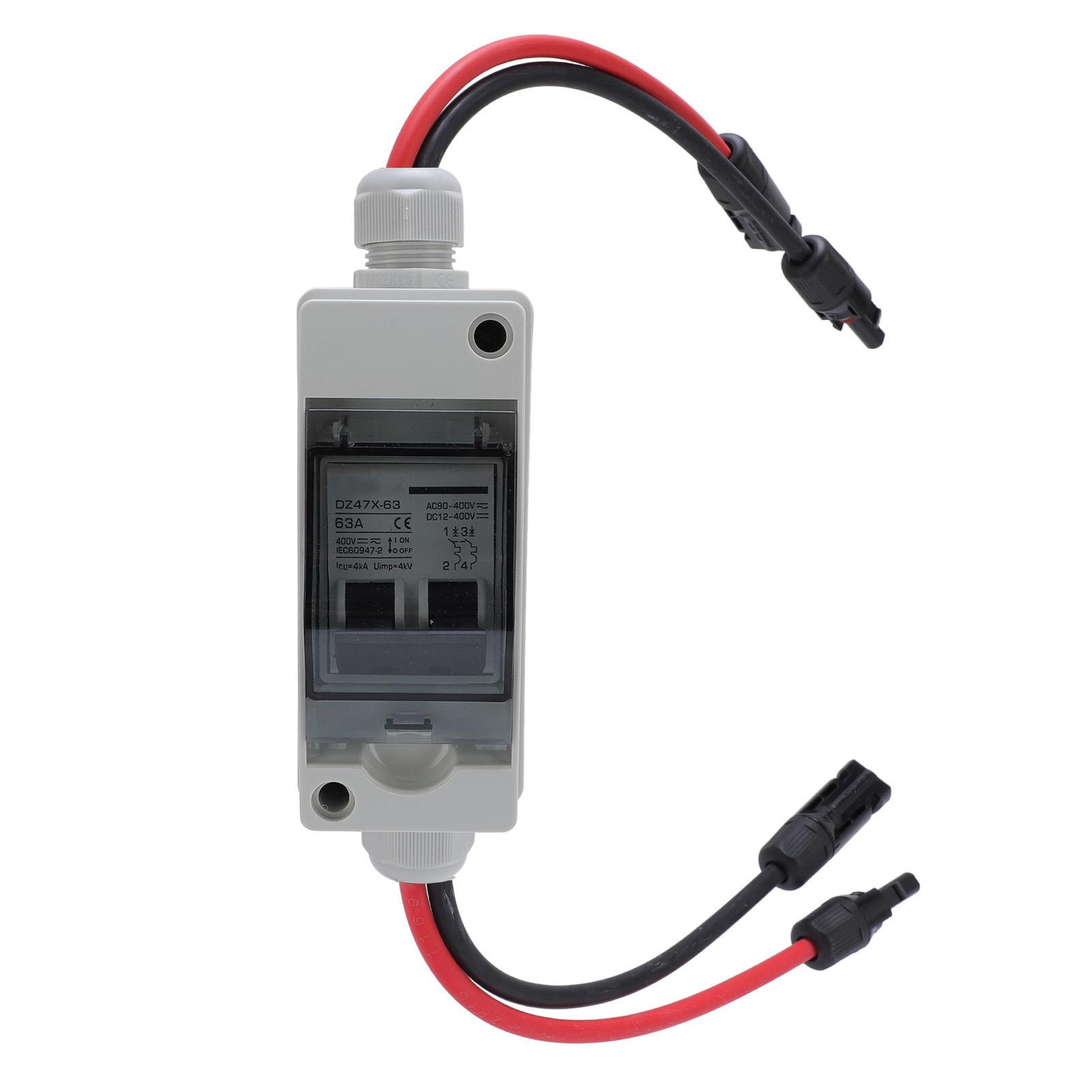 

63A Solar Panel Disconnect Switch 2P IP65 Water Proof DC Miniature Circuit Breaker Box for Homes RVs
