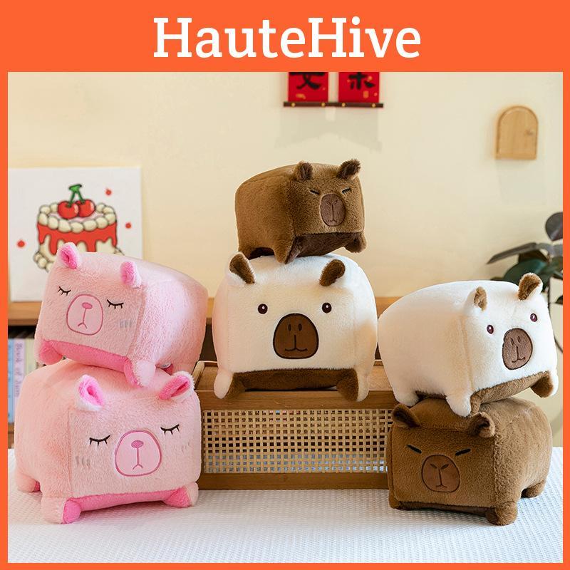 Plush Capybara Square Toy Cute Stuffed Animal Doll Cartoon Decoration Gift Kids