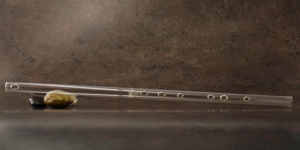 Hall Crystal Flute D Offset Clear Crystal Flute D Pipe Total Length 553mm