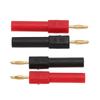 5set Banana Plug Adapter PA Brass Material 2mm 0.08in Male To 4mm 0.16in Female Red Black Banana Connector