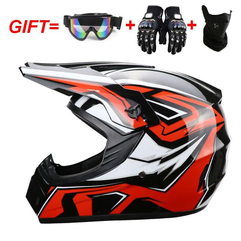 Full Face Motorcycle Helmet Off-Road ATV Dirt Bike Downhill Mountain Karting Adult Unisex ABS Safety Gear