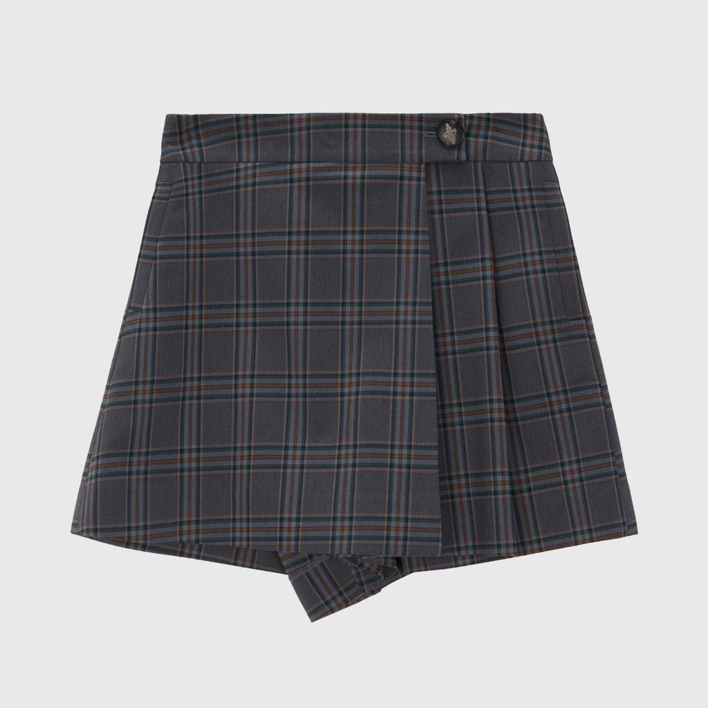 LIKK Check Wrap Shorts (Charcoal)_L4A1-Pt01C