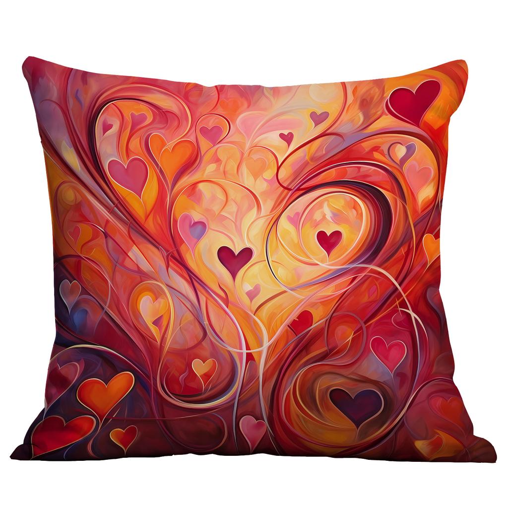New Valentine's Day Pillow Case Creative Colorful Abstract Love Cushion Home Sofa Pillow Case