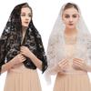 Woman Veil Lace Shawl Wedding Church Lace Trim Scarf Soft Floral Scarf Veil Wedding Headwear Supplies