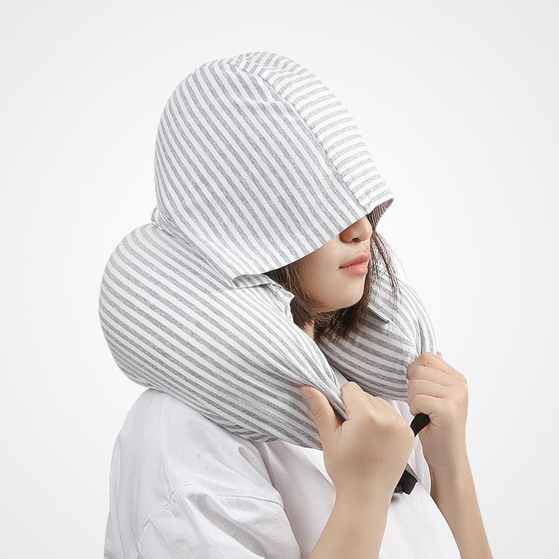 U-shaped pillow Liangpin U-shaped neck pillow Striped particle pillow Car neck pillow